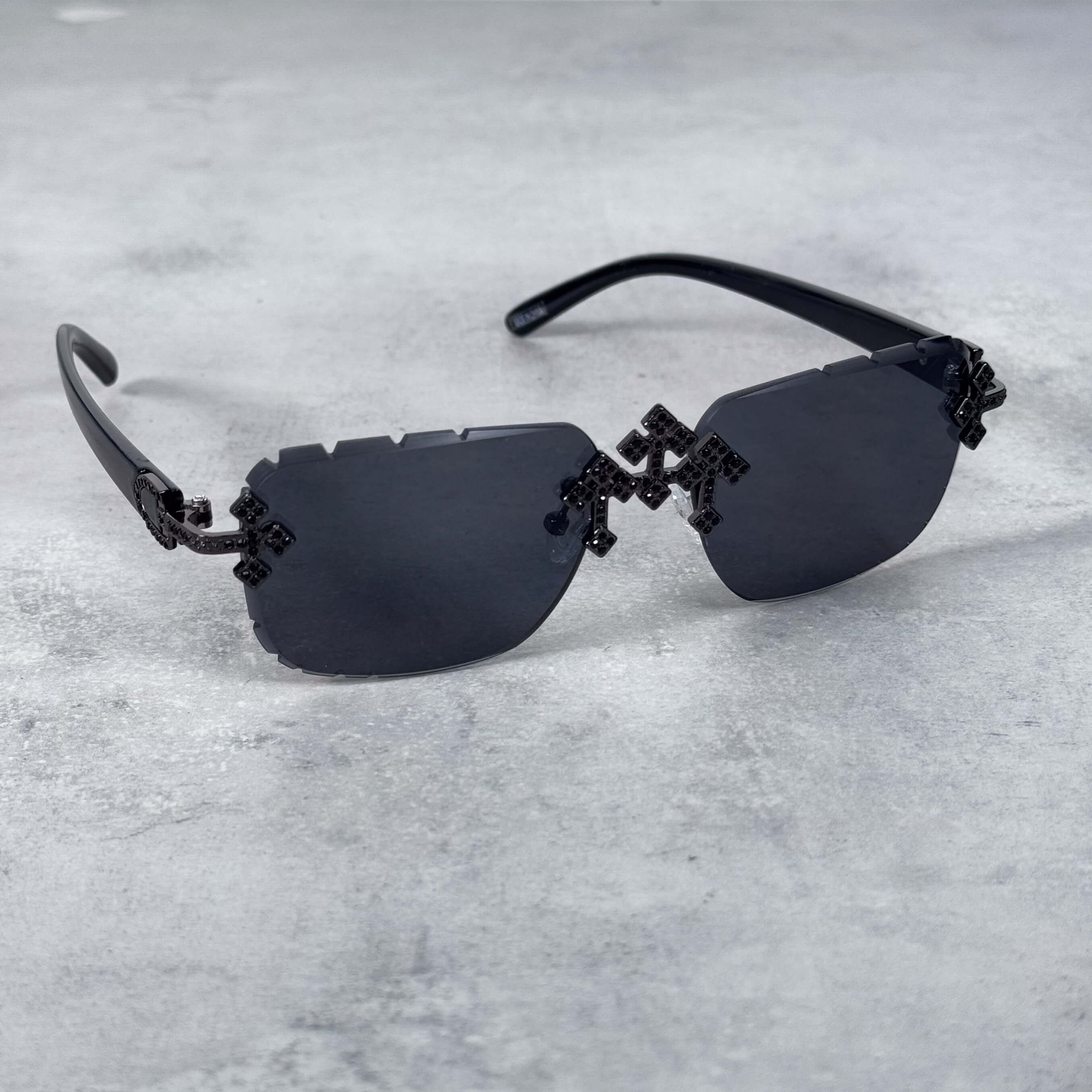 CH Inspired Triple Cross Sunglasses – Black Lens