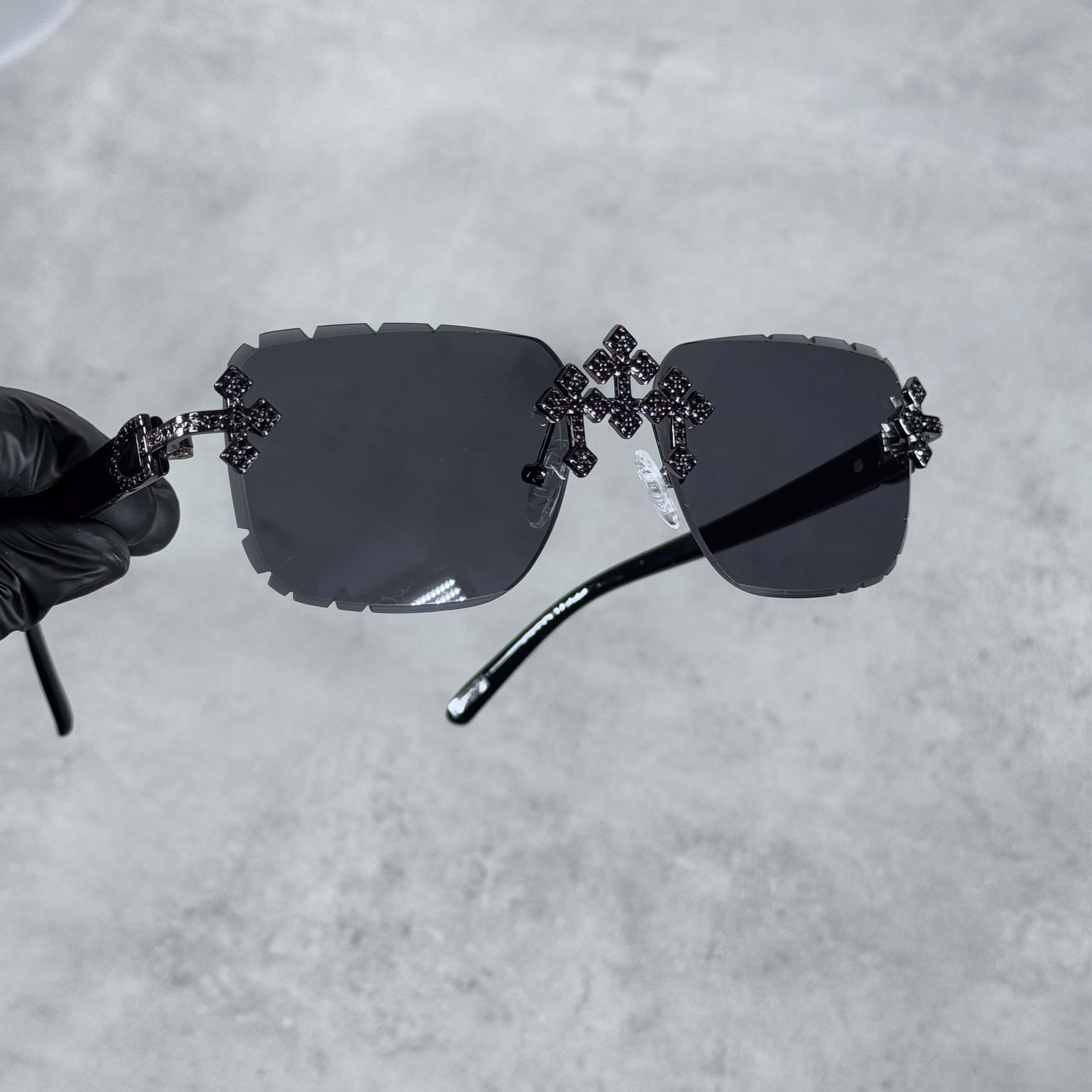 CH Inspired Triple Cross Sunglasses – Black Lens