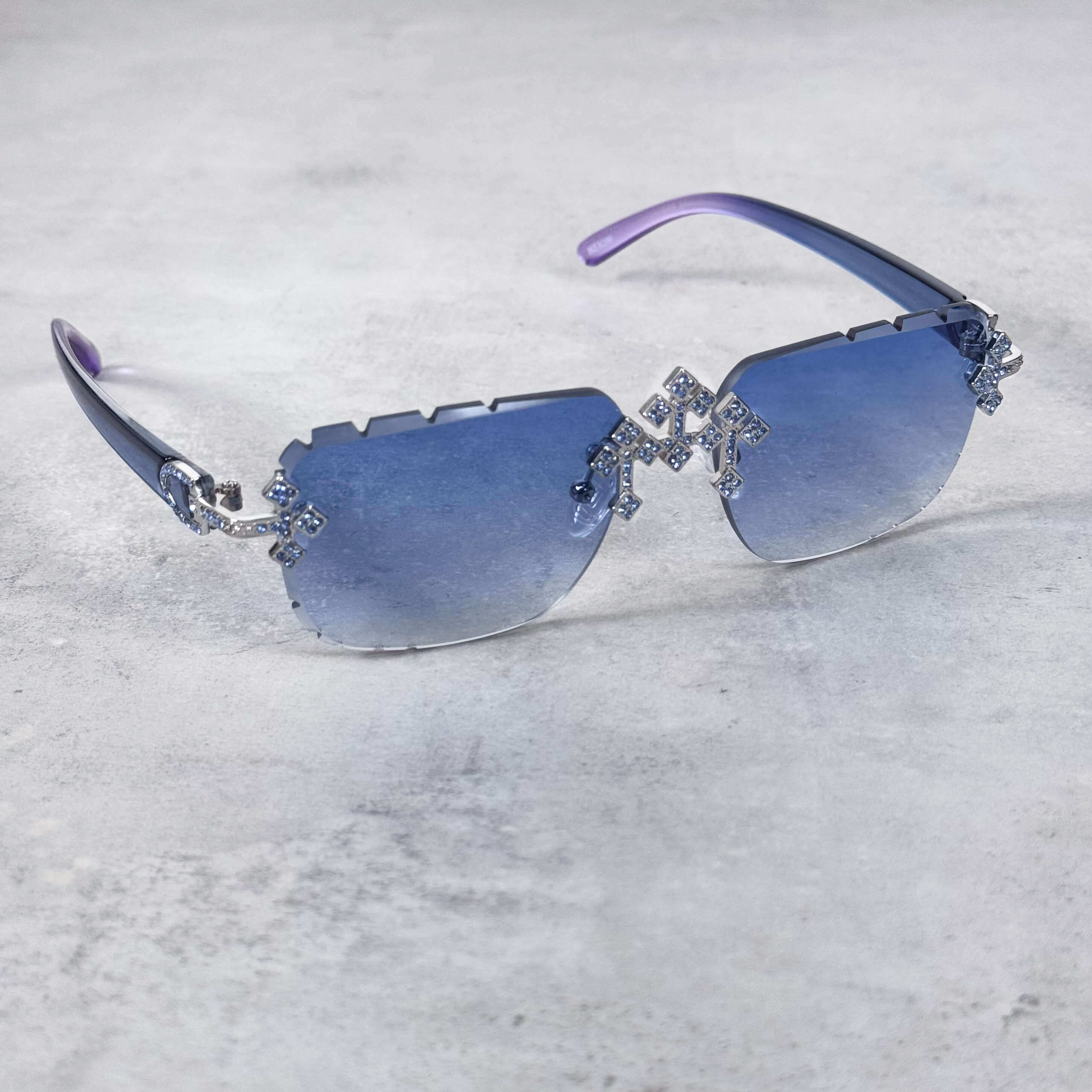 CH Inspired Triple Cross Sunglasses – Blue Lens