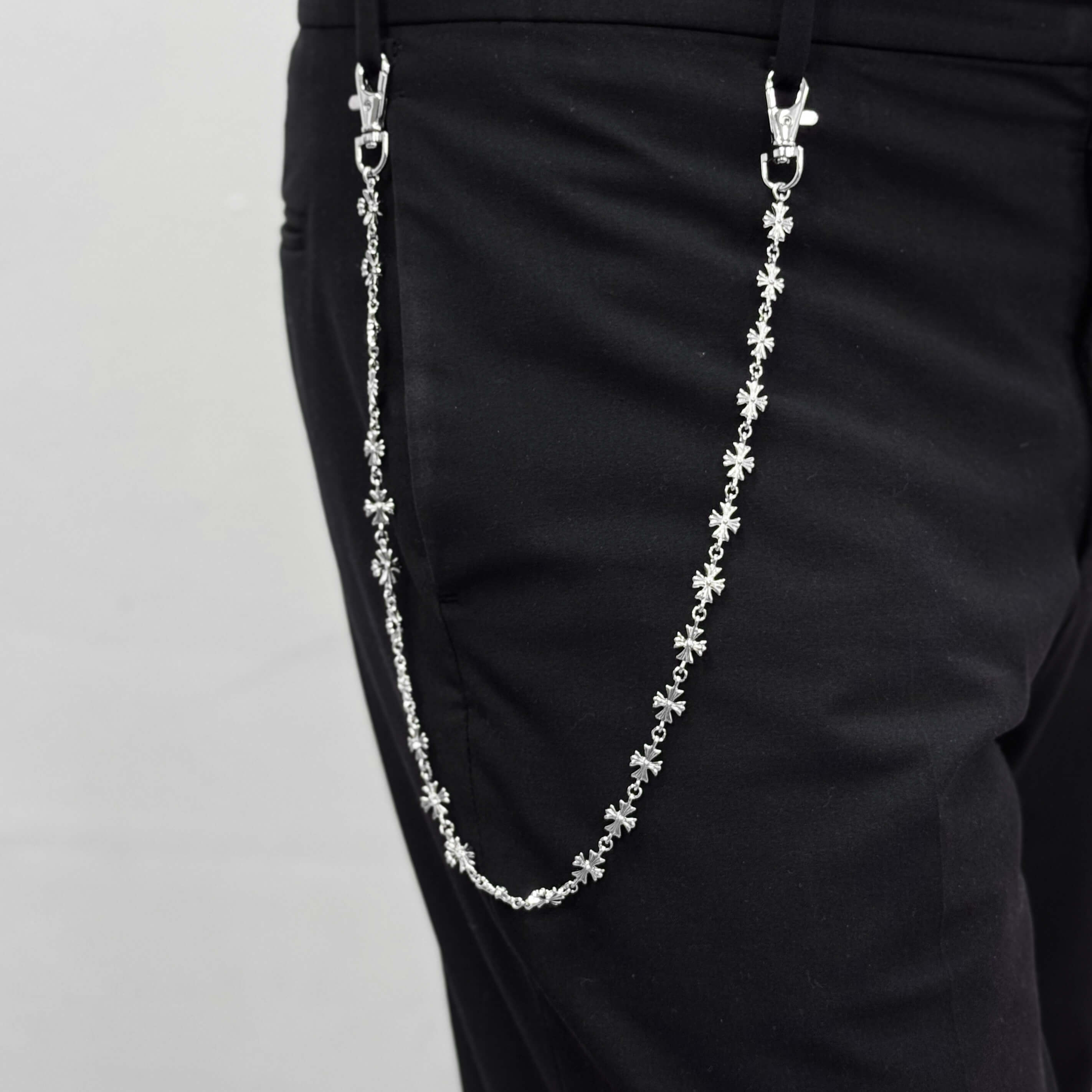 Men's 10mm CH Inspired Cross Pant Chain – Stylish Accessory for Jeans